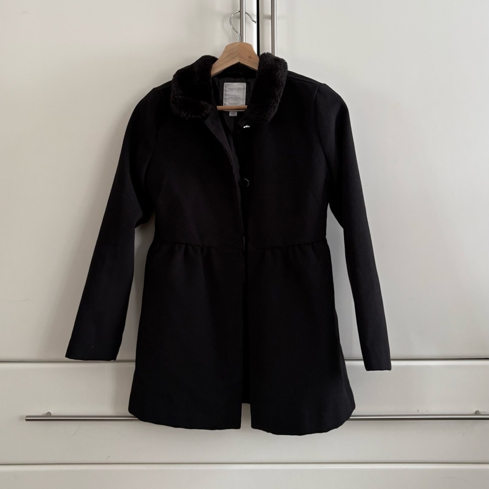 Gymboree Kids Black Coat with Faux Fur Collar